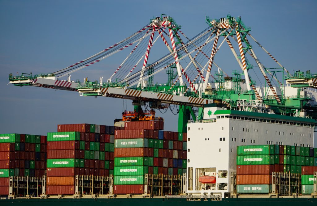 Port of Los Angeles - tens of thousands of containers sitting idle
